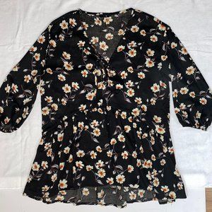 Flower Top with Lace up tie front